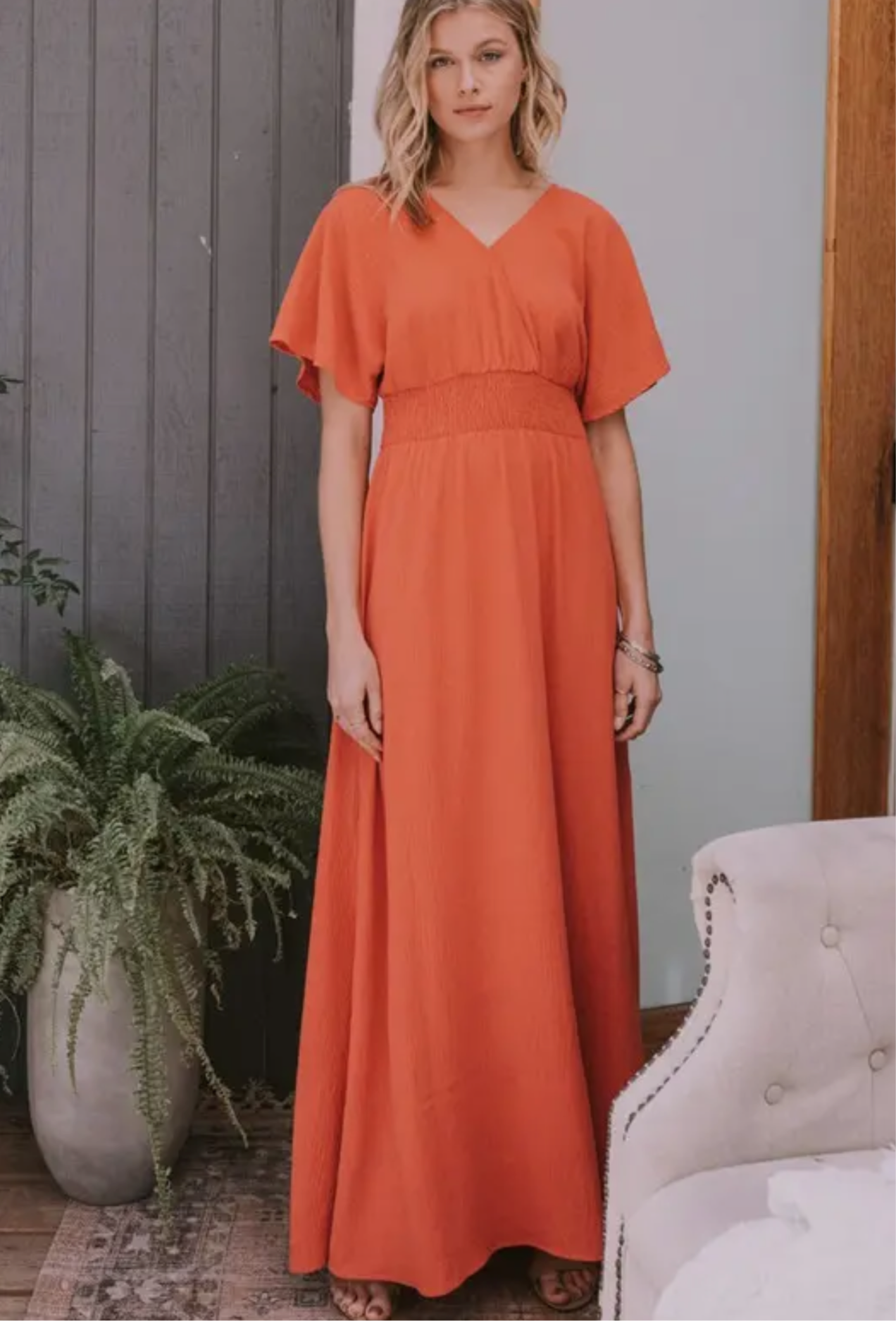 Simple Chic Dress_Orange
