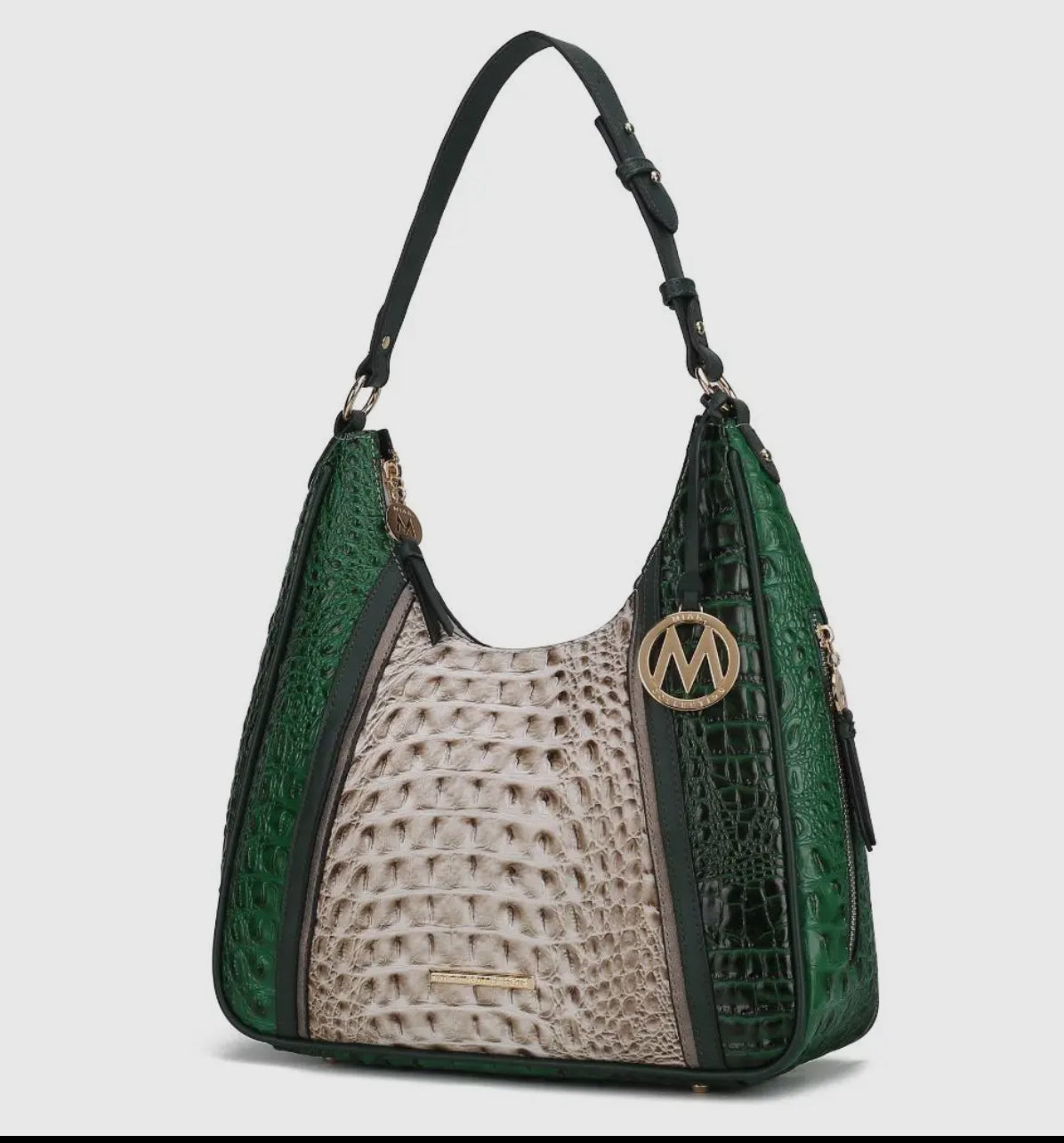 Becket Faux Crocodile-Embossed Women's Shoulder Bag by Mia K
