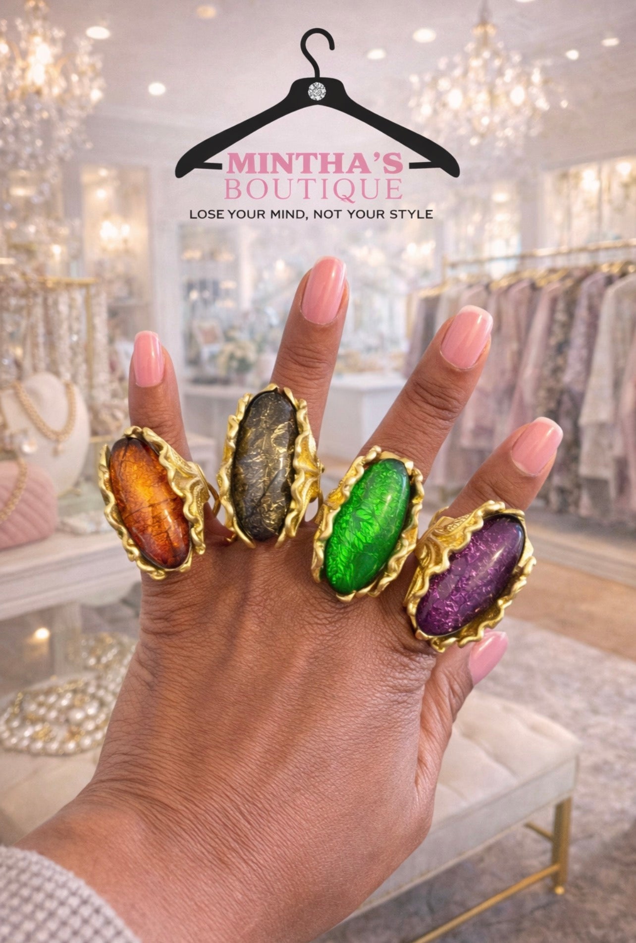 Jaded Gem Stretch Ring