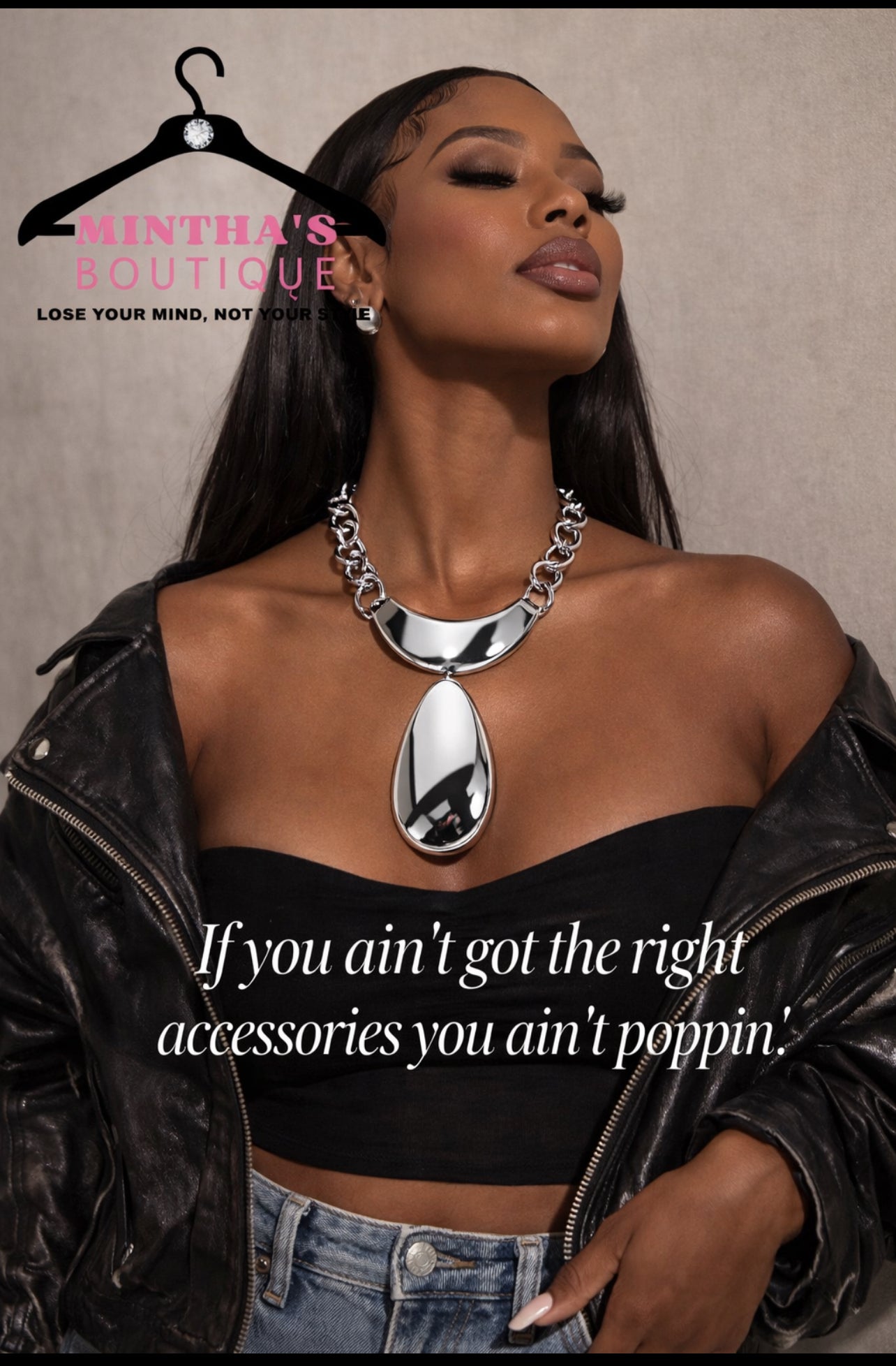 Bold Silver Statement Necklace