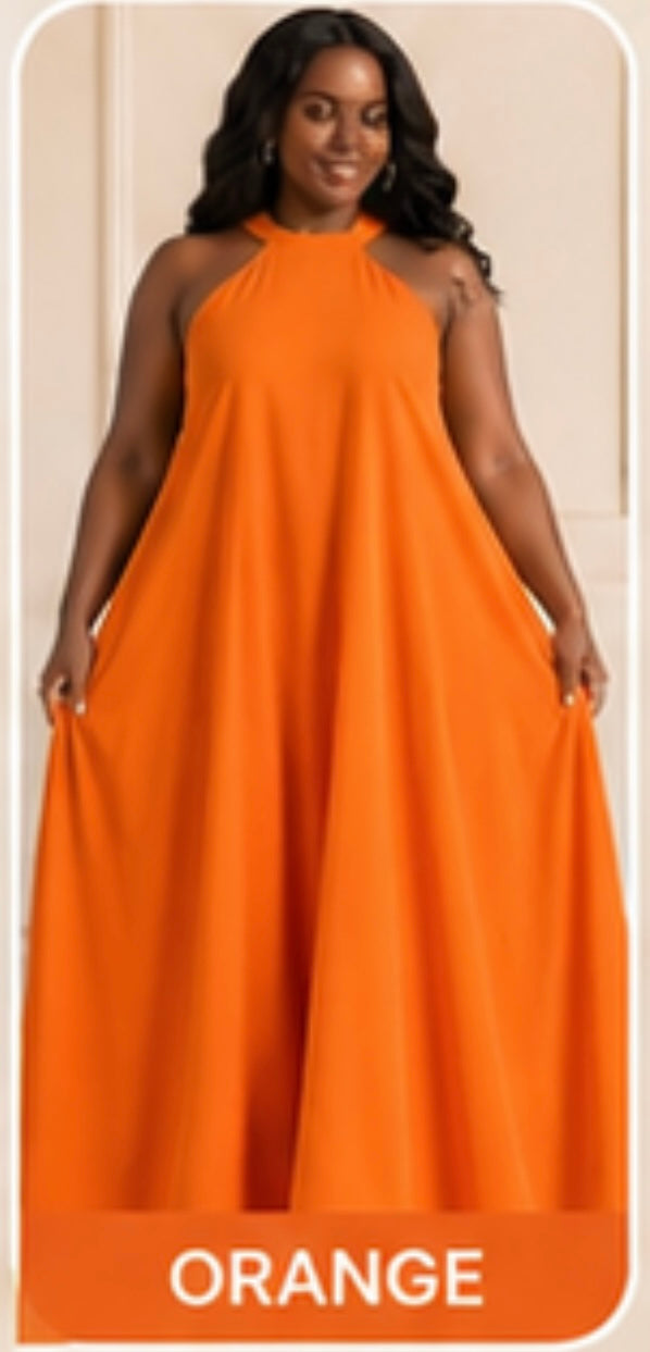 Halter Flow Maxi Dress