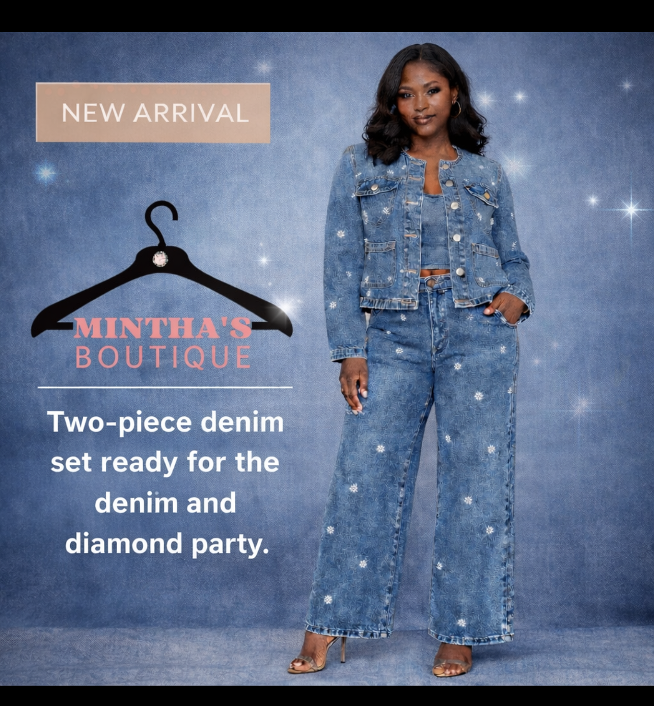 No More Excuses 2PC Denim Set
