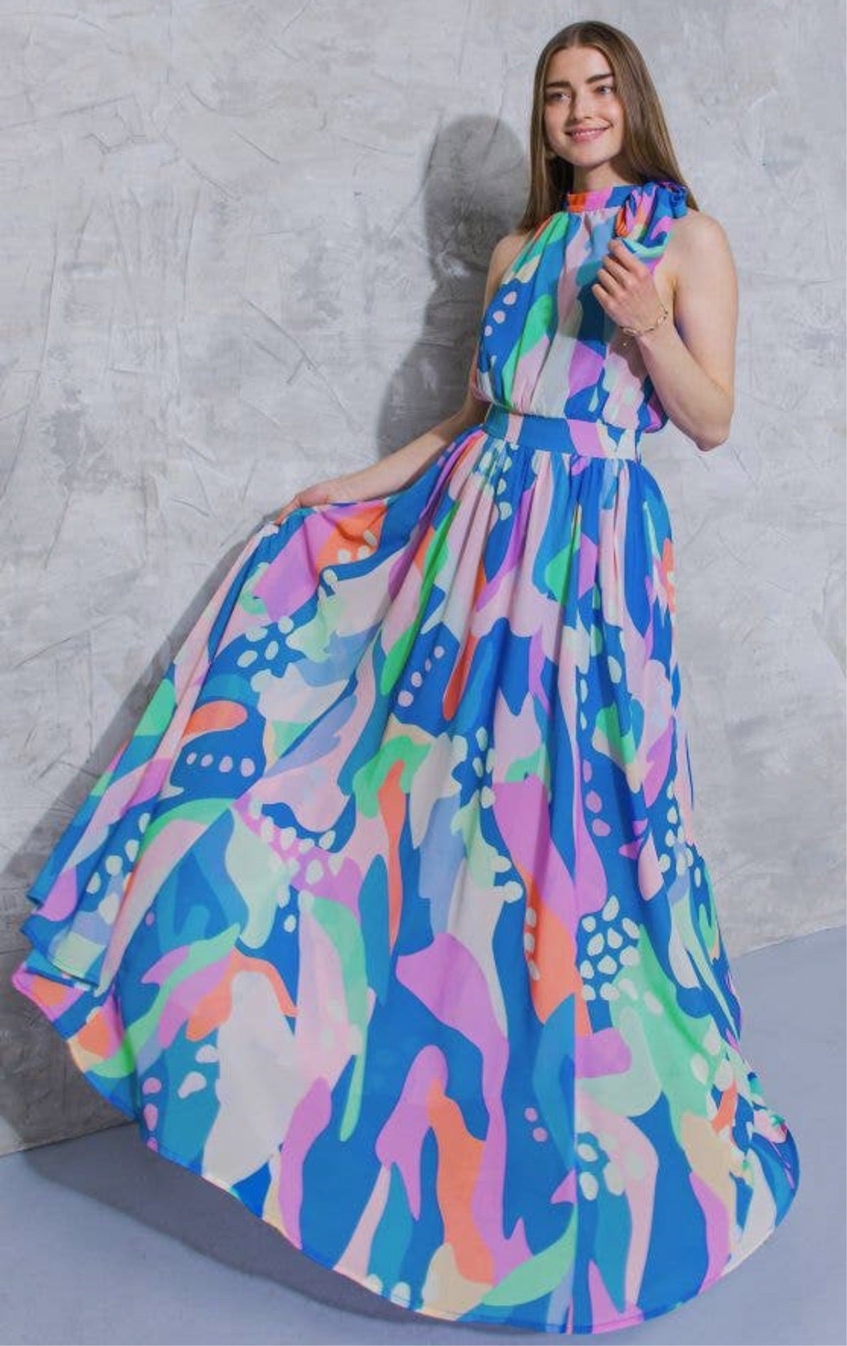 Gabriell Maxi Halter Dress_Large