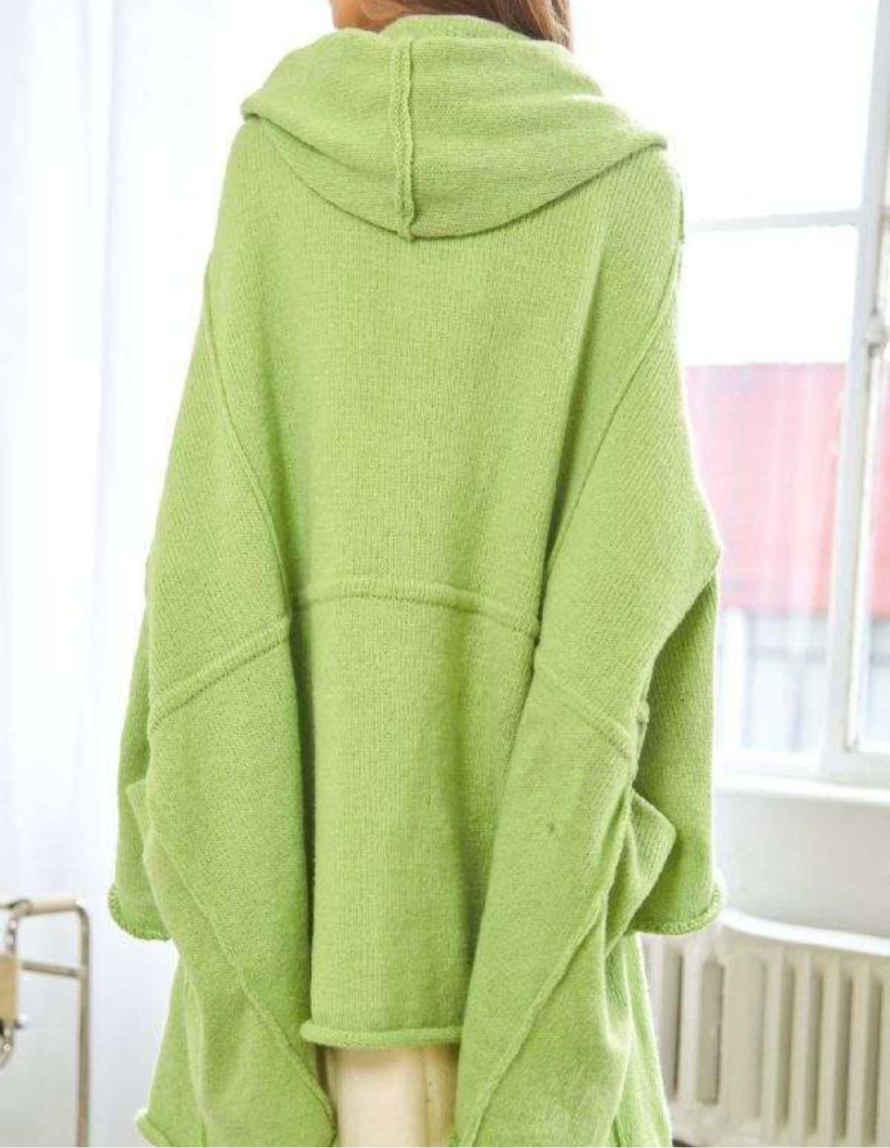 Green Cardigan Sweater-M