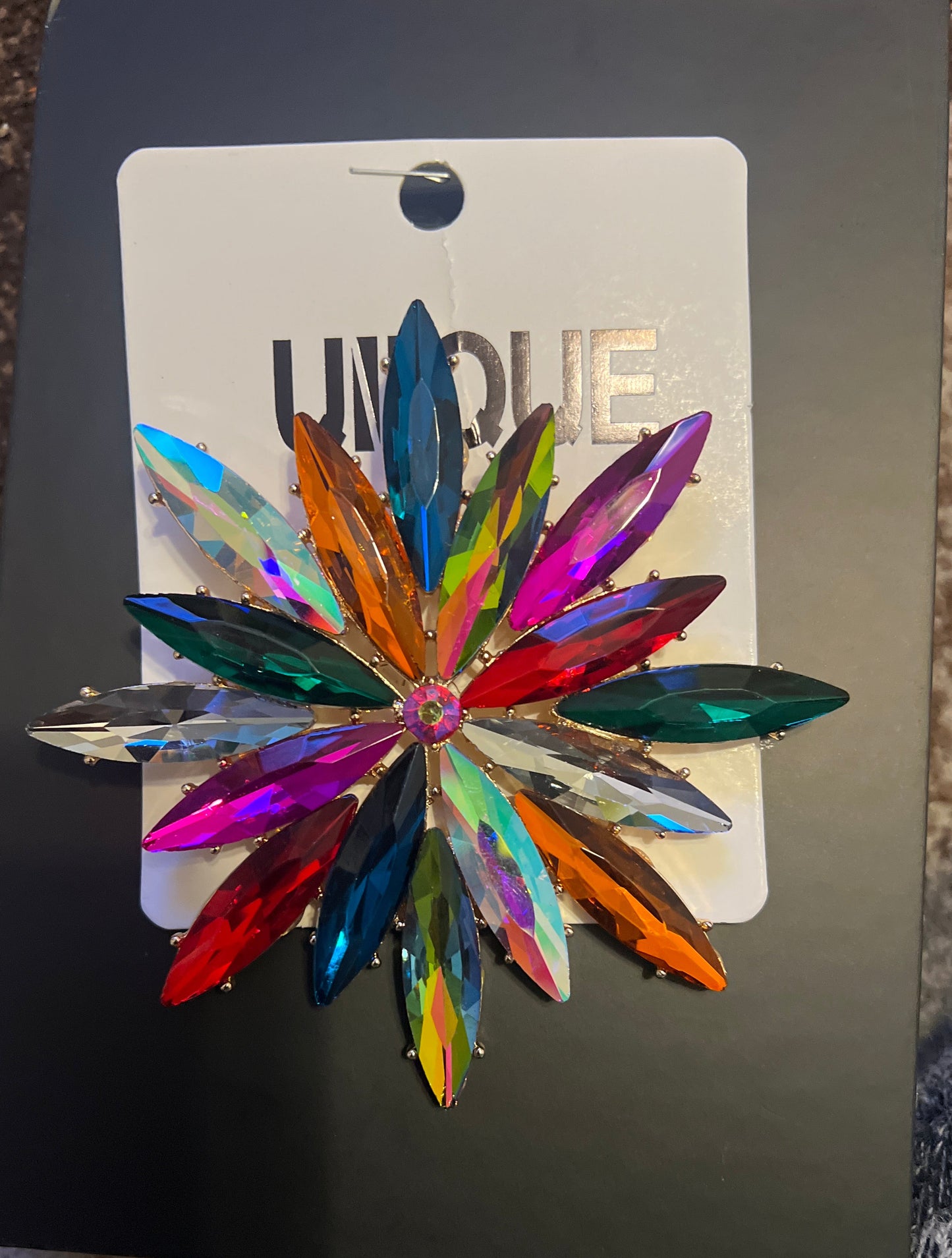 Stunning Delicate Crystal Antique Brooch