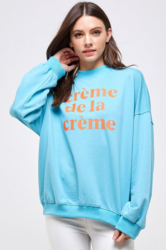 Blue Creme of the Crop Sweatshirt-Small