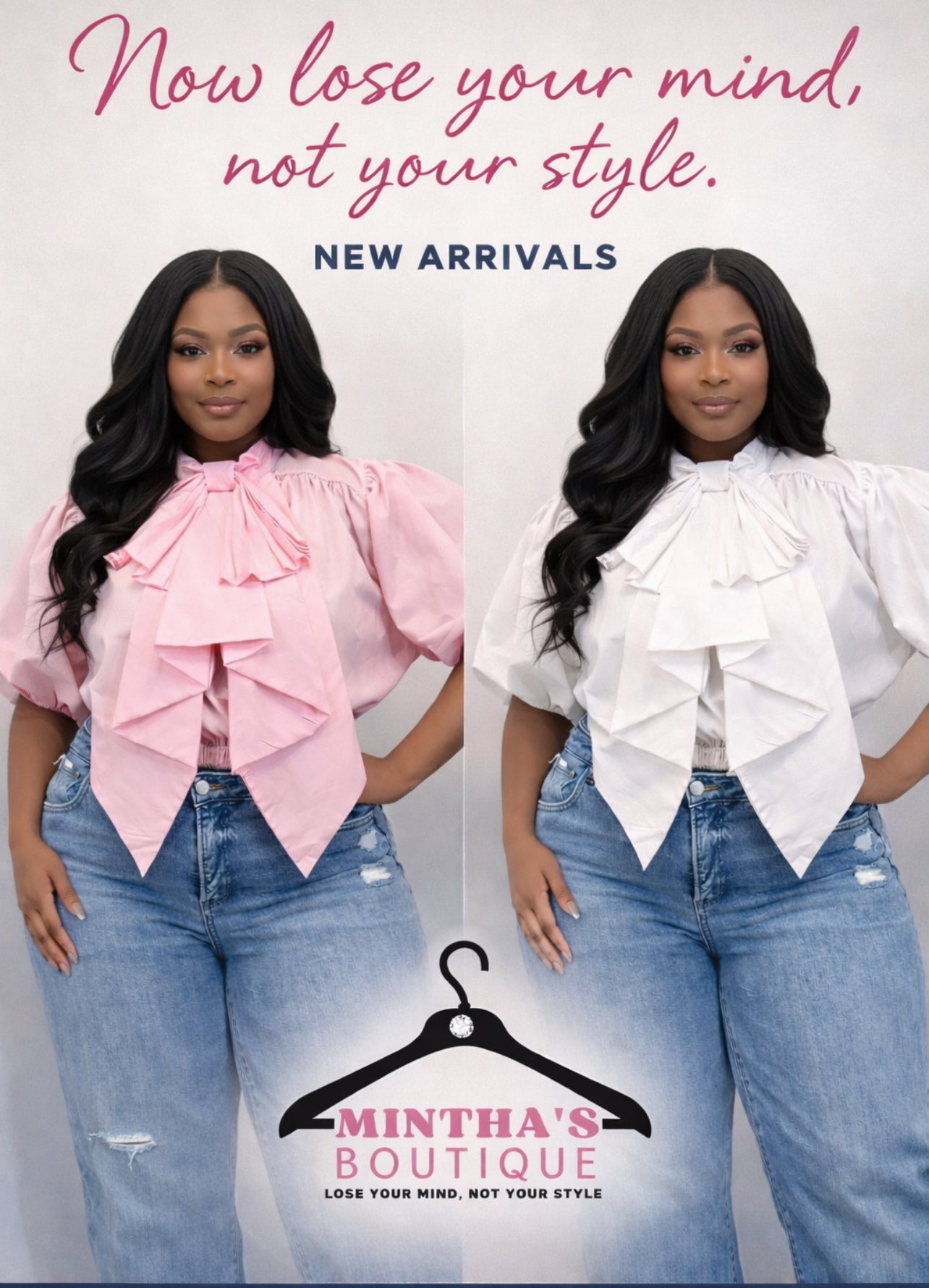 I Choose You Bow Top (Pink or White)