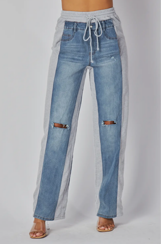 Streets Cred Denim Contrast Pantsk