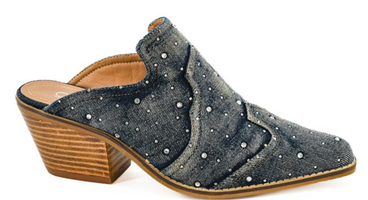 Blue Washed Denim Tex Mex Boots