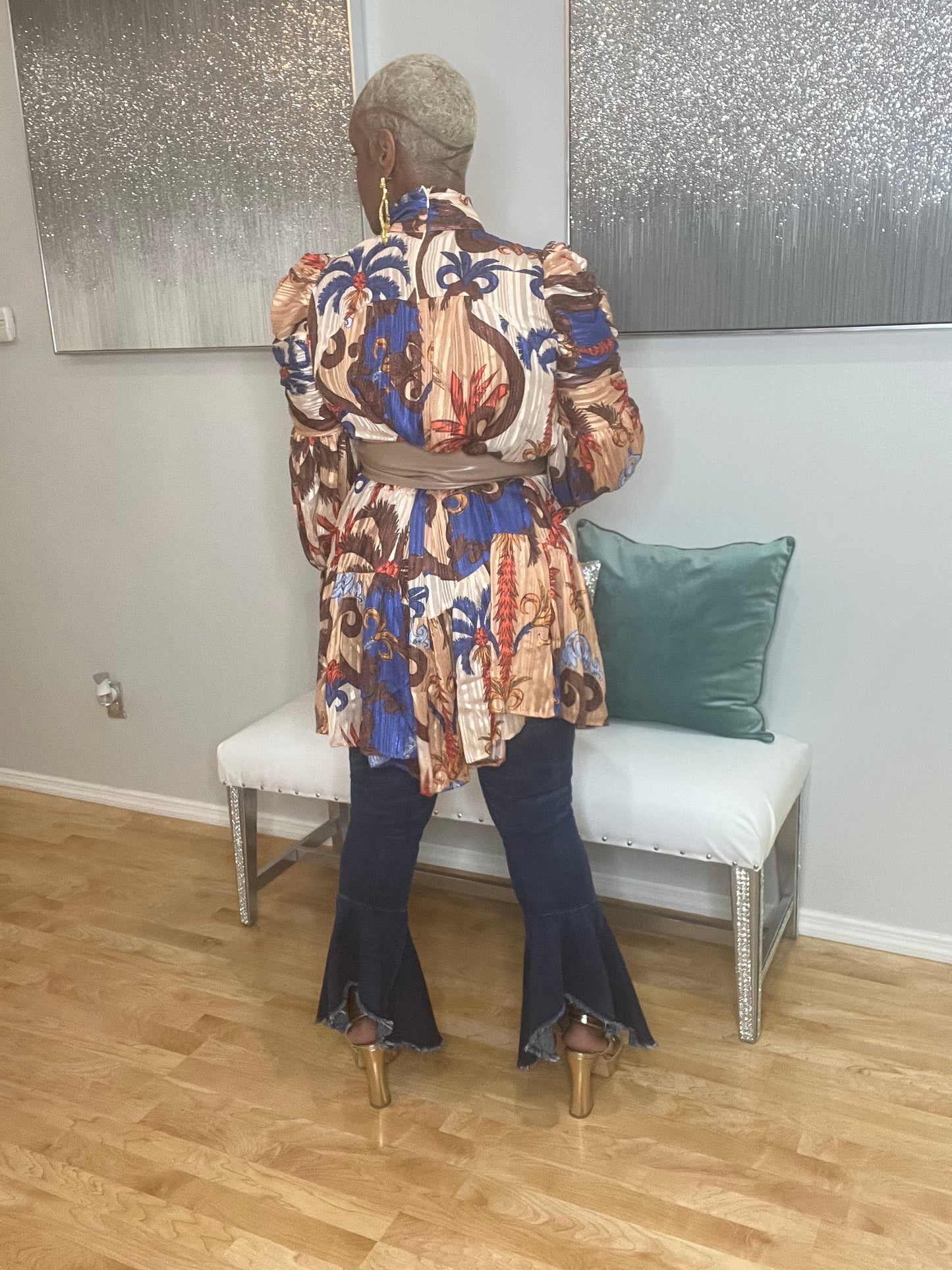 Solo Act Printed Dress/Tunic Top