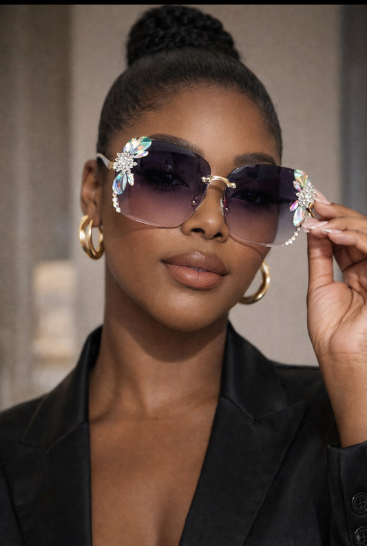 Flossy Luxury Rimless Jewel Glasses