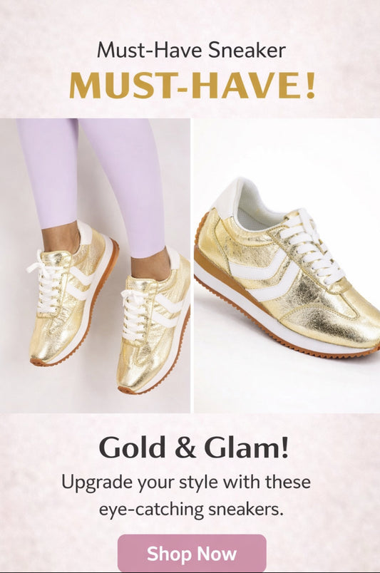 Gold & Glam Metallic Sneaker