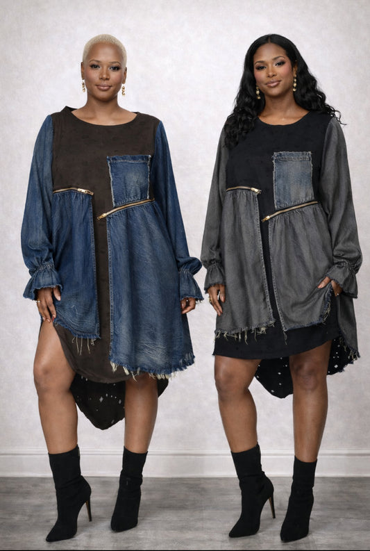 It’s Giving Distressed Oversized Top/Dress