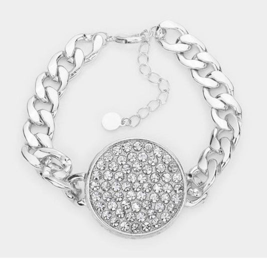 Round Rhinestone Bracelet
