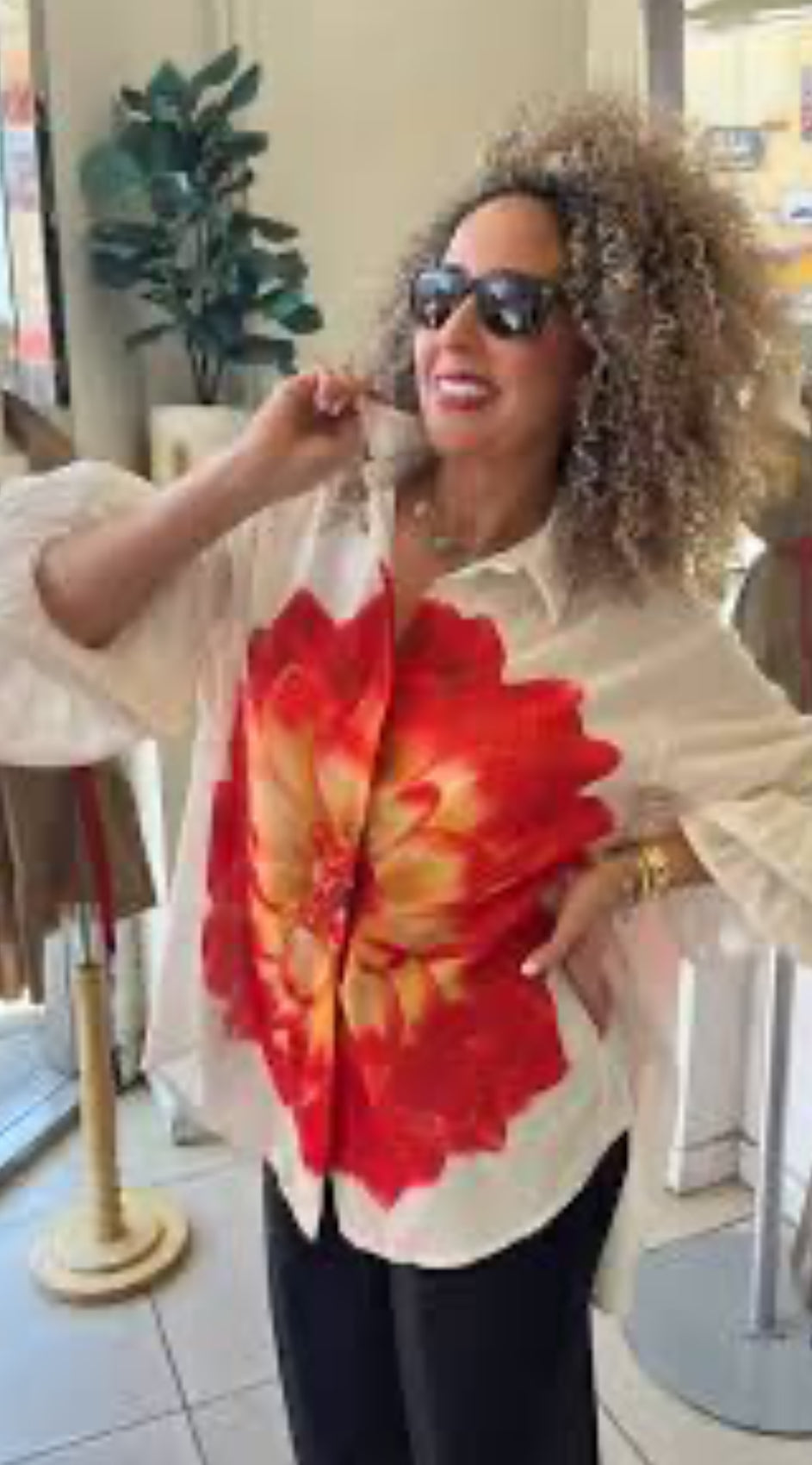 Flower Bomb Oversized Top