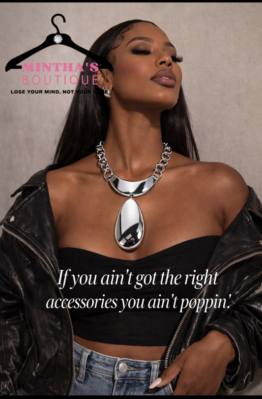 Bold Silver Statement Necklace