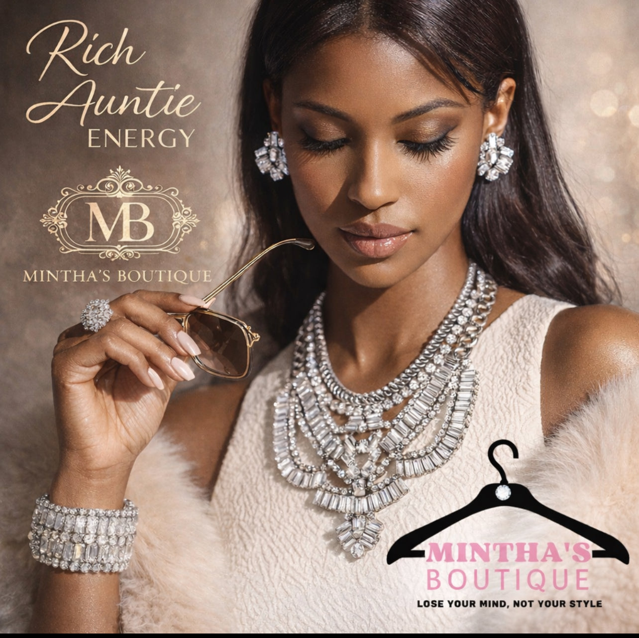 Antique Stone Embellished Statement Necklace