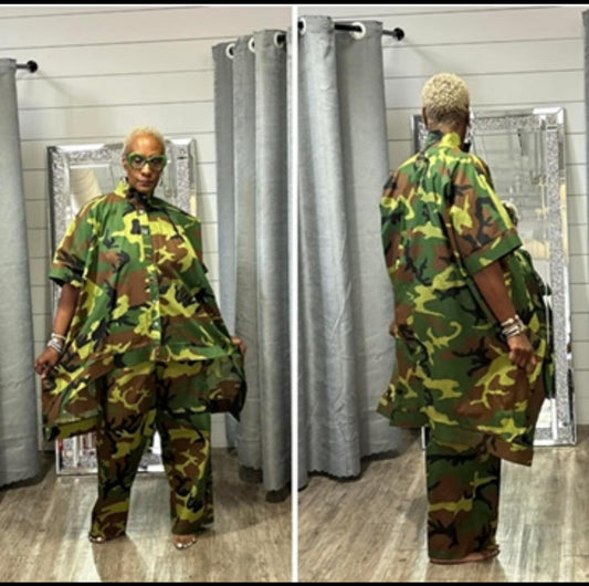 Whiskey Camo 2pc Pant Set _Large