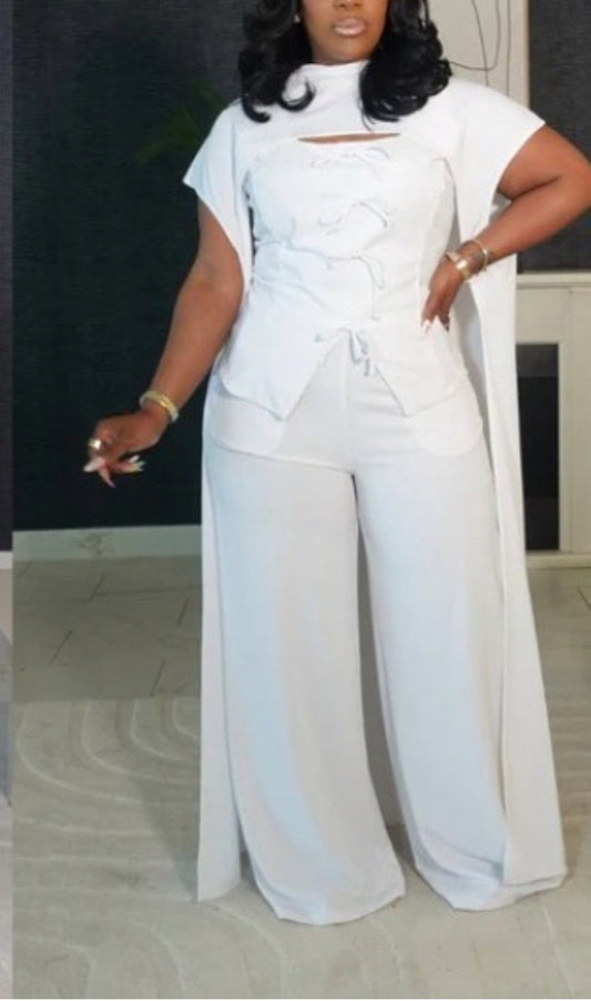 MISSING YOU 3PC PANTS SET_White