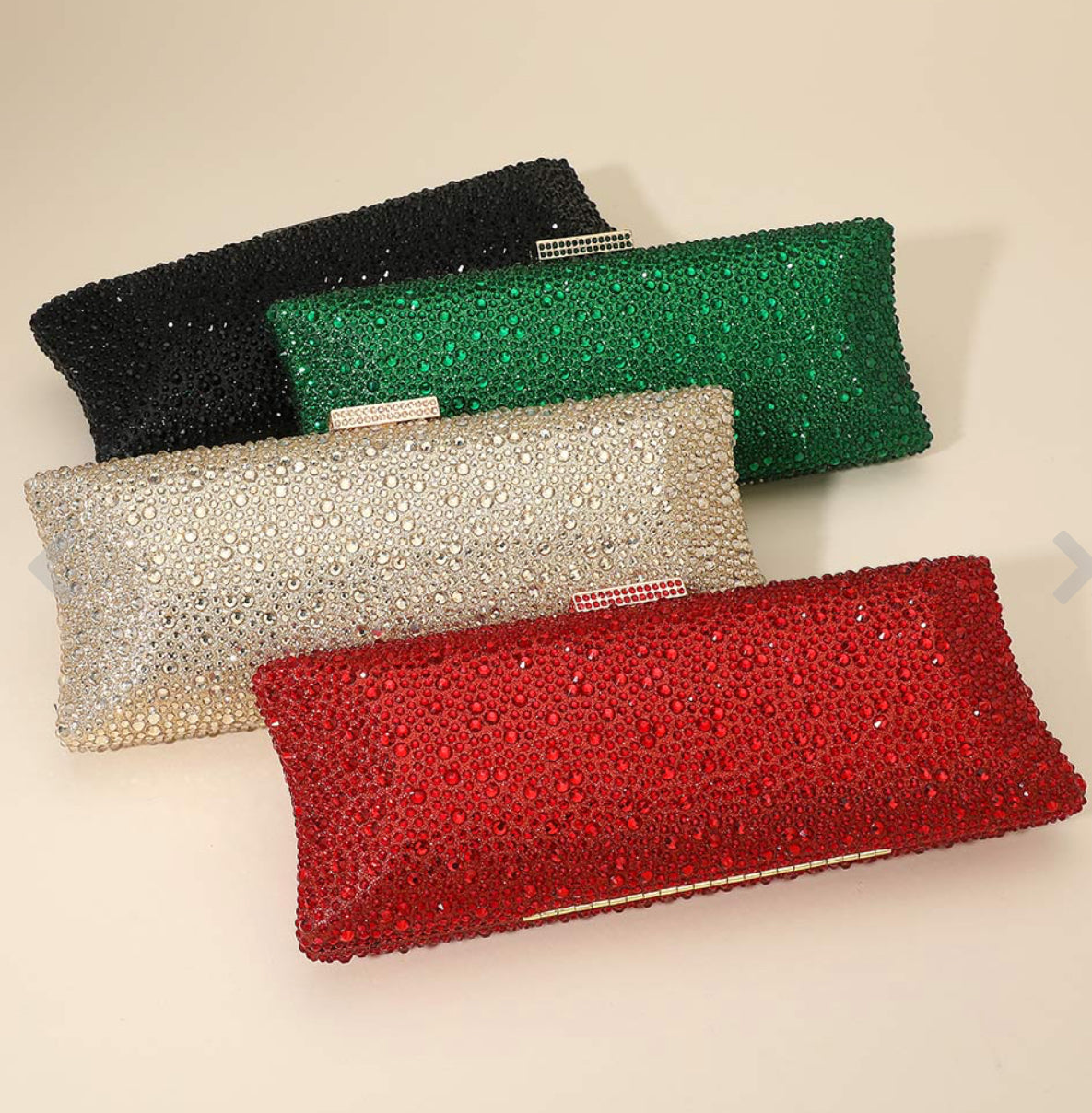 Classy Rhinestone Embellished Clutch  Bag