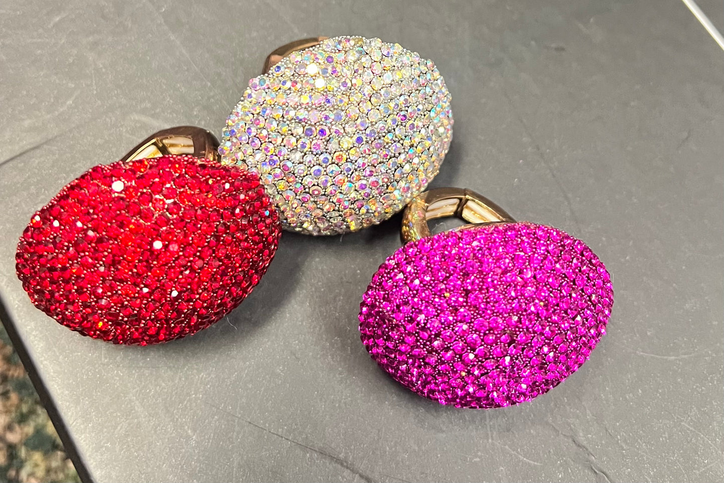 Rhinestone Dome Stretch Ring