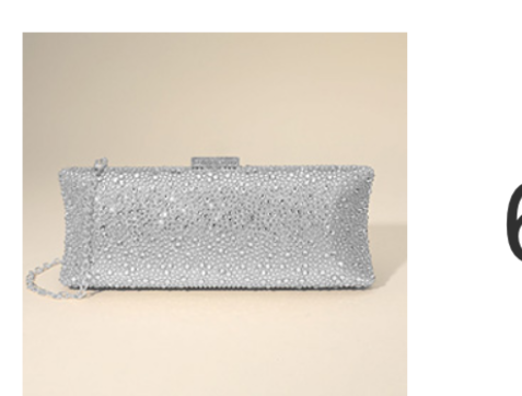 Classy Rhinestone Embellished Clutch  Bag