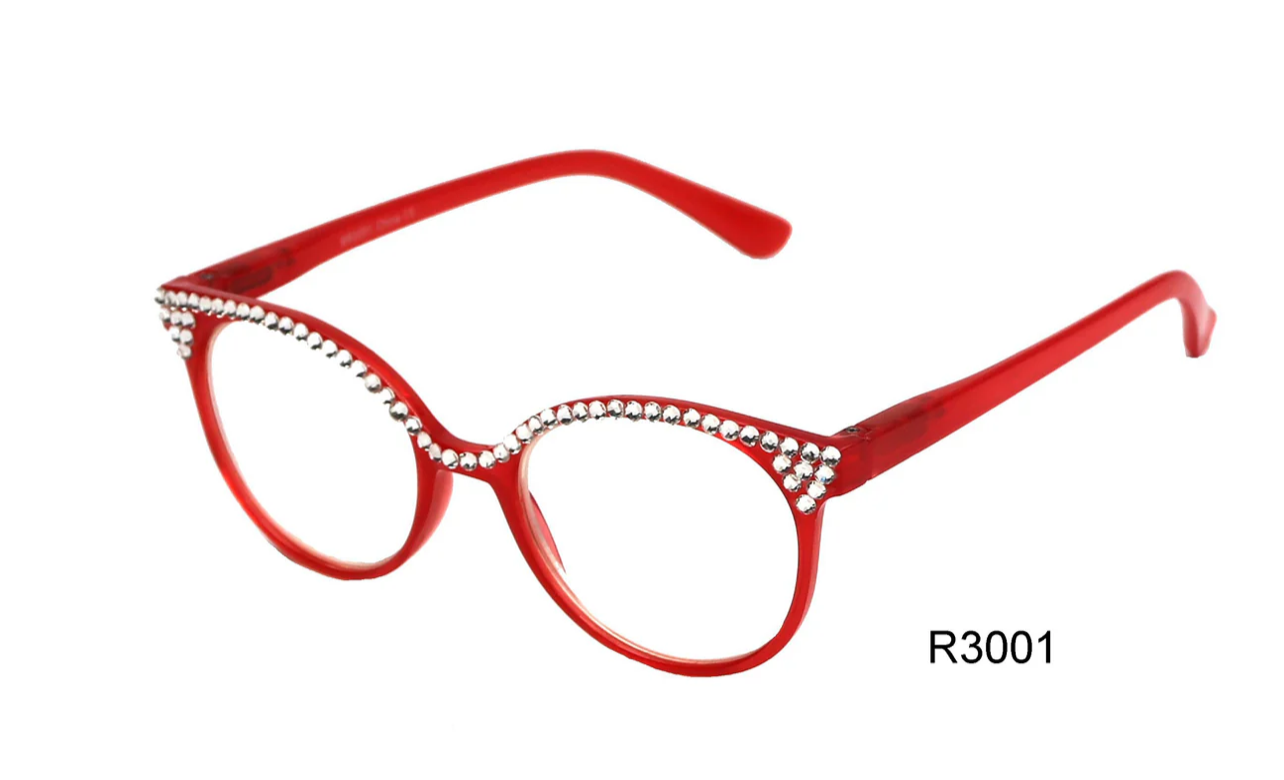 Rhinestone Cat Eye Reader 3001