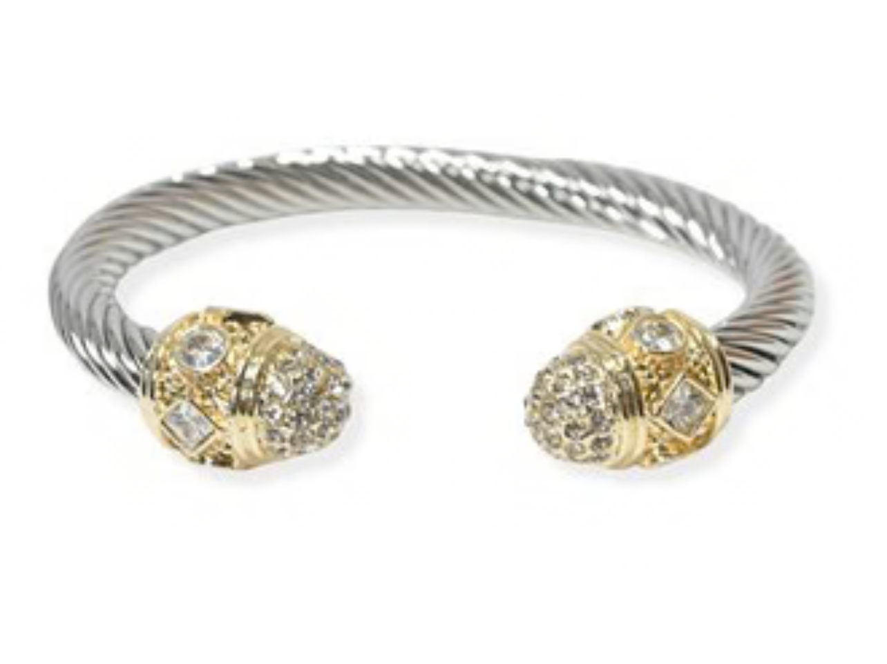 Two tone, Geometric Cuff Bracelet