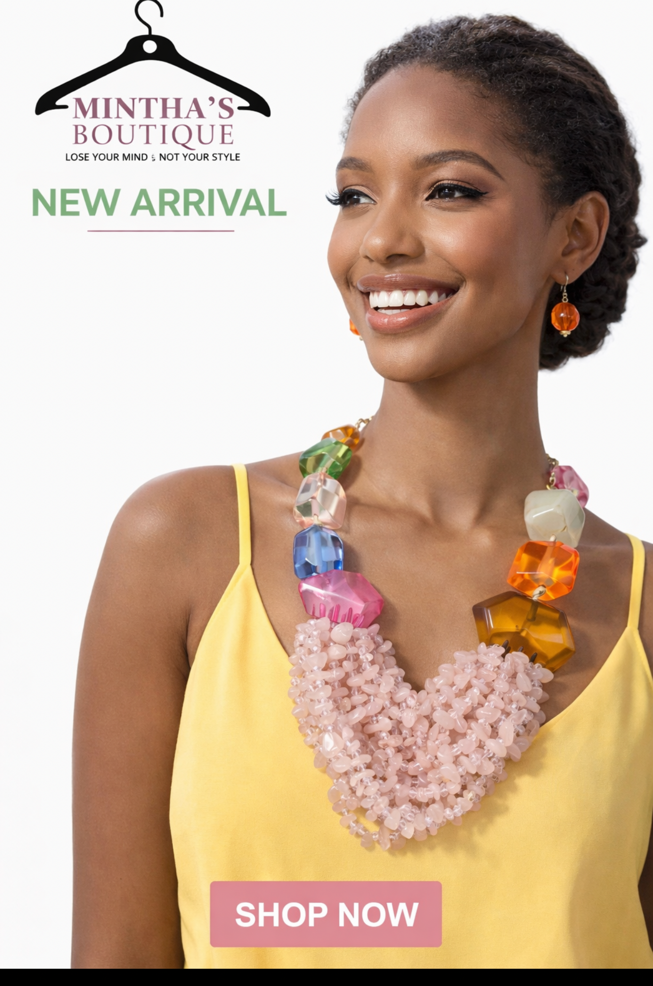 Chunky Multi Layered Faceted Beaded Statement Necklace