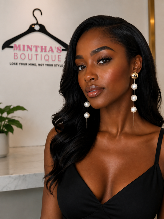 Long Strand Pearl Earrings