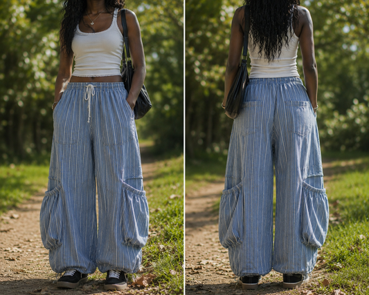 The Sunday Stripe Statement Pants_Oversized Fit