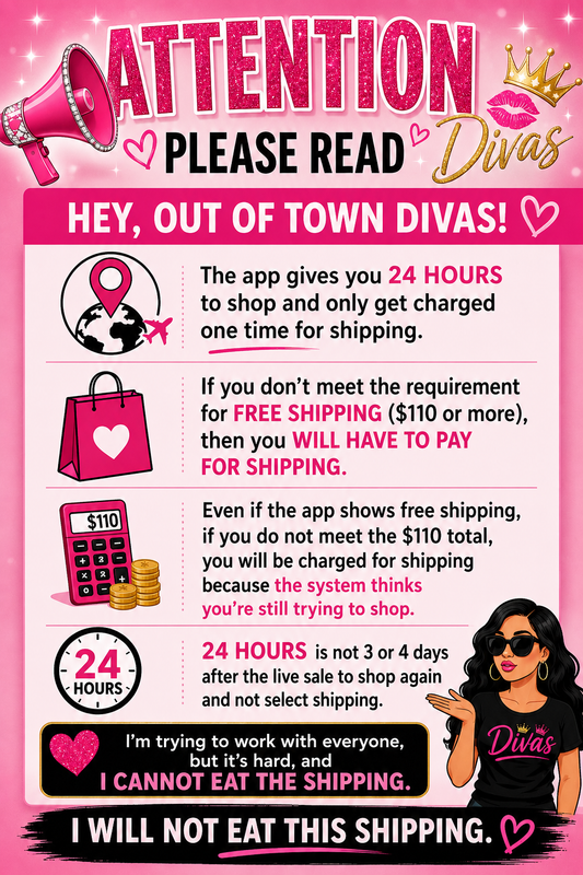 Out of Town Diva’s Please Read🧡🧡