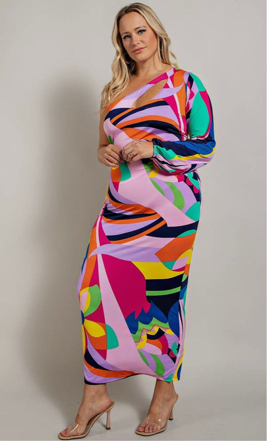 Jensen One Shoulder Dress 3X ONLY