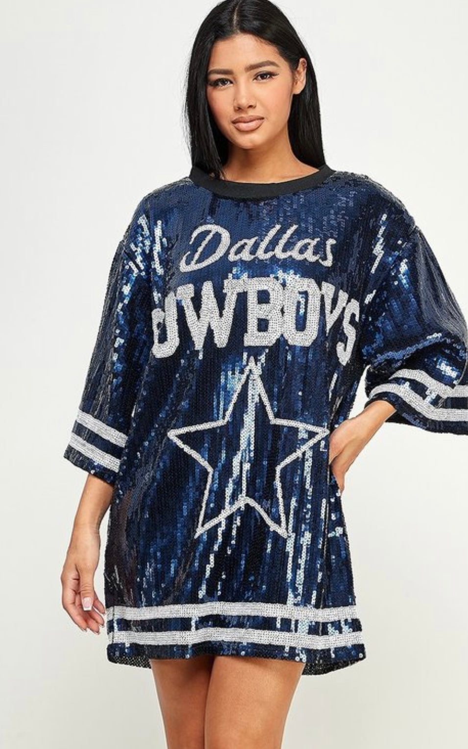 We Dem Boyz Dallas Sequins Jersey Dress/Top💙💙